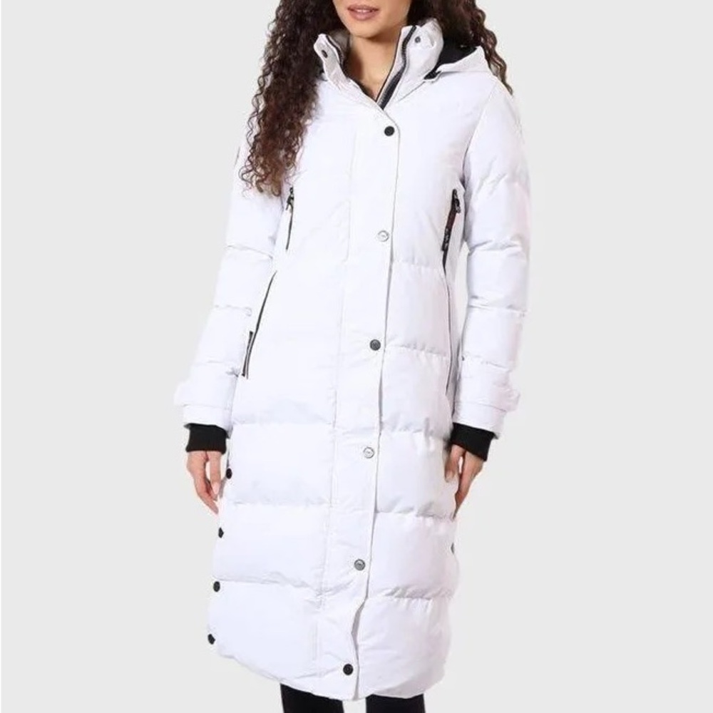🇨🇦 Canada Weather Gear Women's Long White Puffer Jacket 🇨🇦